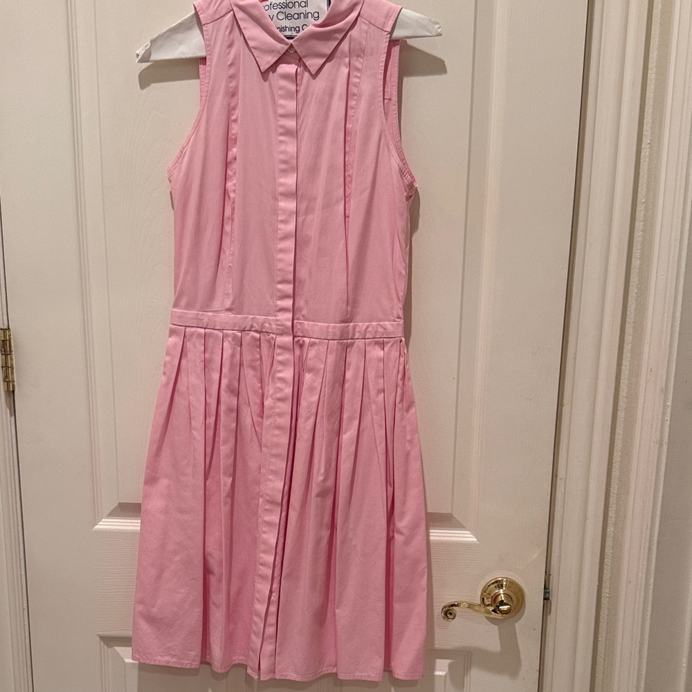 Ann Taylor Blush Pink Collared Midi Dress